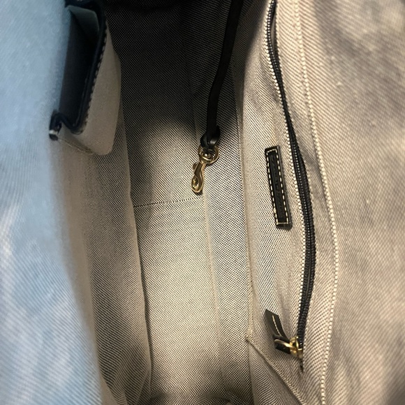 Dooney and Bourke black logo buckle satchel - Picture 6 of 12